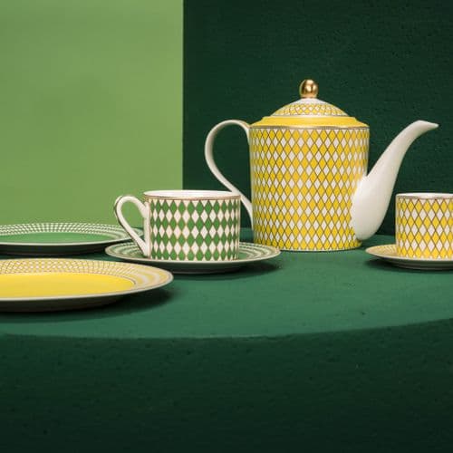 Porcelain High Tea / Coffee Set - Diamond