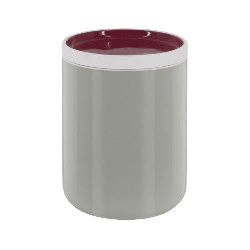 Porcelain Storage Canister - Large - Claret/Grey