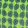 Printed Cotton Velvet - Wash Bag - Green Ivy