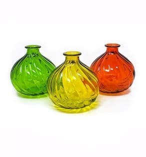 Recycled Glass Vase - Round - Various Colours Available