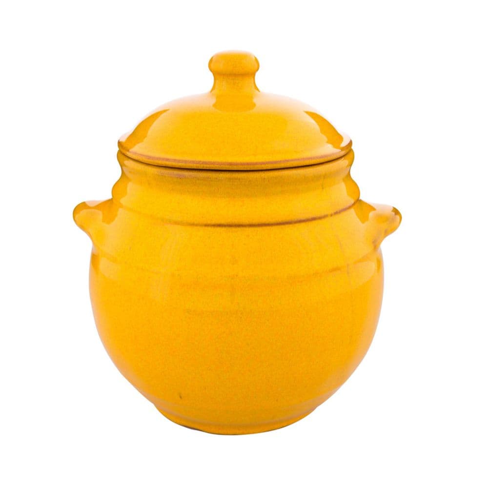 Rustic Spanish Storage Jar With Lid - Various Colours Available