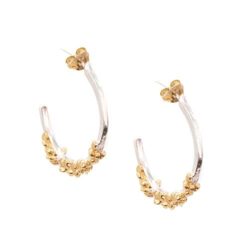 Seeds Collection - Hoop Earrings - Gold & Silver Mix