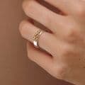Seeds Collection - Stacking Ring - Thick Band - Gold & Silver Mix
