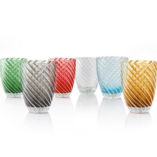 Spiral Tumblers - Set Of 6 - Assorted Colours
