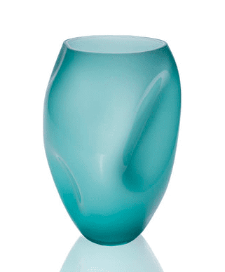 Squeeze Opal Glass Vase - Aquamarine