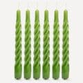Twisted Candles - Set of 6 - Various Colours Available