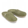 Women's Wool Slippers - Moss Green
