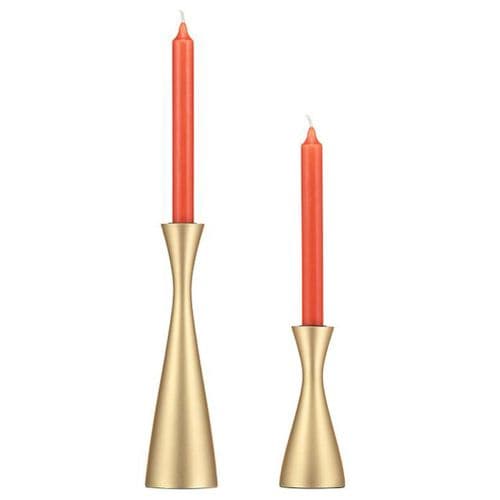 Wooden Candleholder - 2 Sizes - Gold