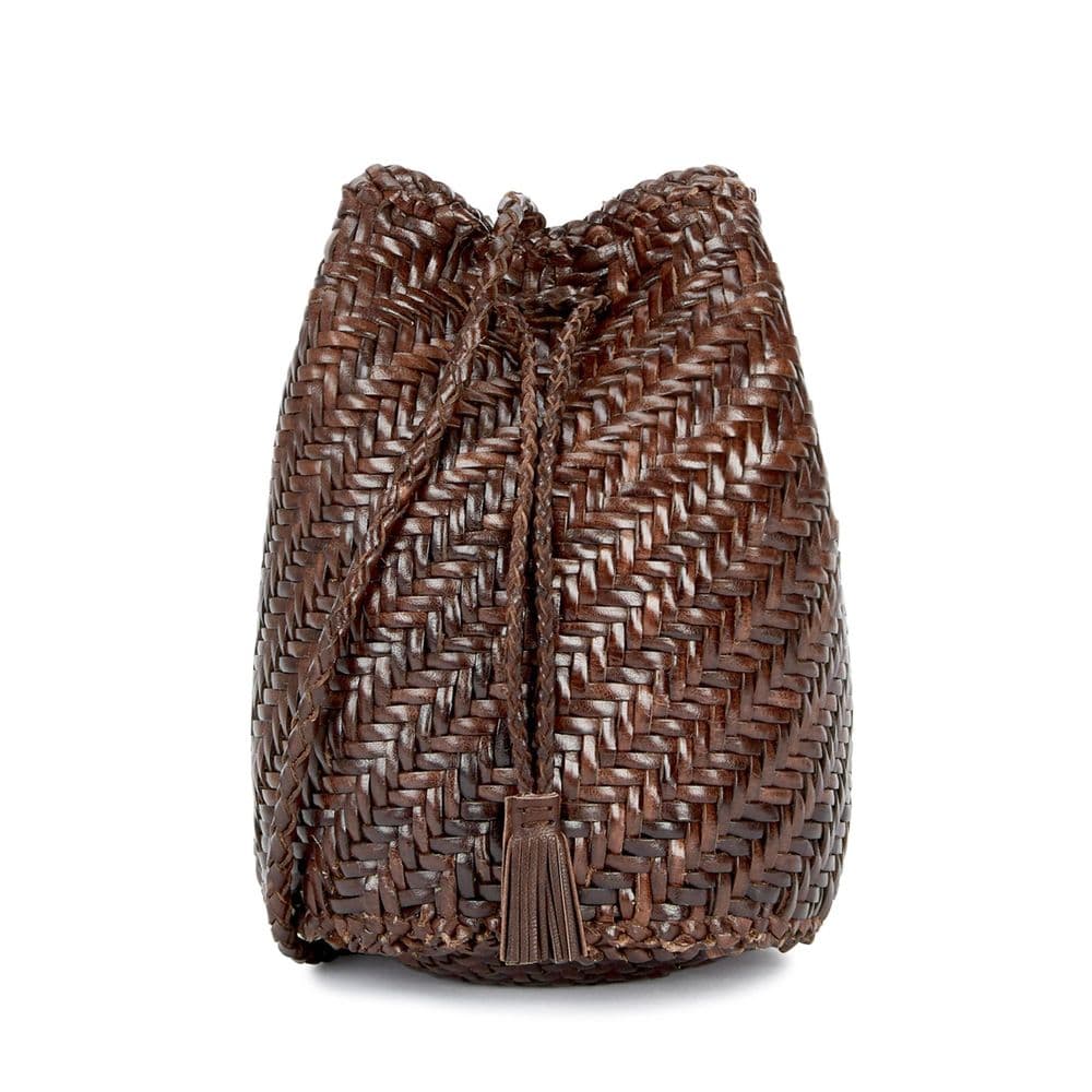 Woven Leather Bag - Bucket - Various Colours Available