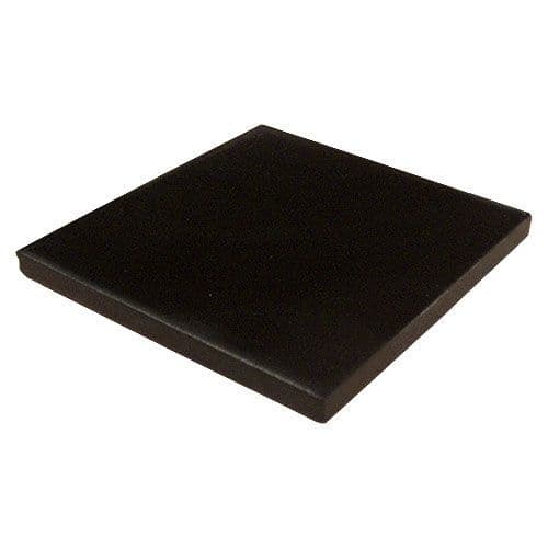4 inch (102mm) square Basalt Black glazed tile