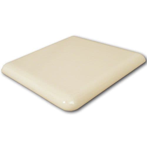 4 inch (102mm) square Ivory corner tile (REX)