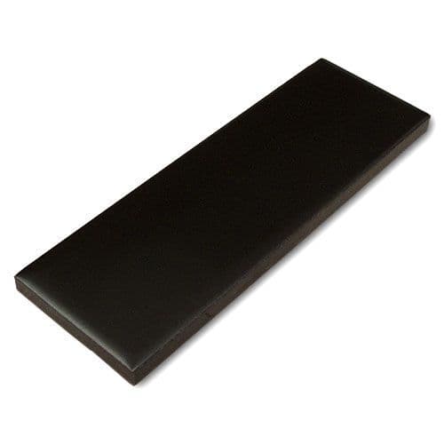 Basalt Black glazed 6 inch x 2 inch (152 mm x 50 mm) plain tile
