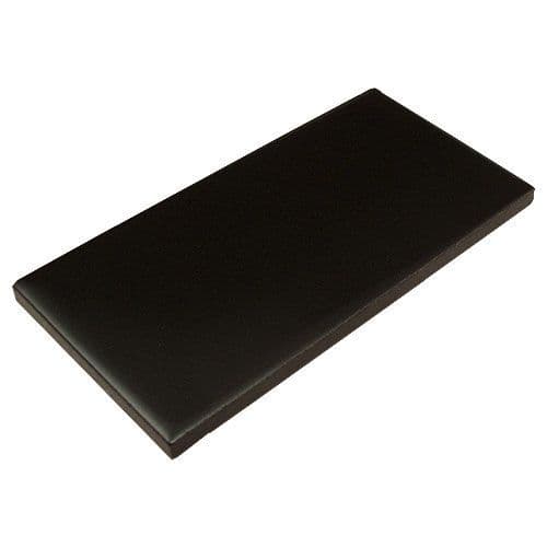 Basalt Black glazed 6 inch x 3 inch (152 mm x 76 mm) plain tile