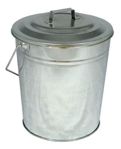 Galvanised coal tub with lid DEV 470