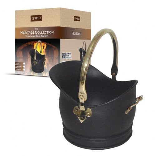 Medium Brass Deville Heritage traditional coal bucket