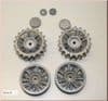 Asiatam Late version sprockets and idler wheels for Heng Long Panzer IV 1/16 scale