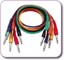 6 1/4" (6.35mm) Stereo (balanced) Patch Leads - Straight stereo plugs 90cm long