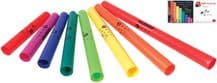 Boomwhackers Power Pack Tubes (Set of 8 Tubes = 2 Octavator Caps) + CD and DVD