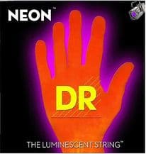 DR NEON NOB-40 Neon Orange Luminescent / Fluorescent Bass Guitar Strings 40-100
