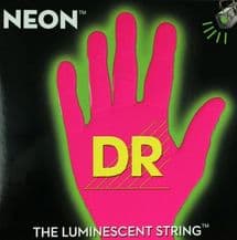 DR NEON NPB5-45 Neon Pink Luminescent/Fluorescent Bass Guitar Strings 45-125