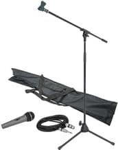 Dynamic Microphone Package. Microphone, Stand, 3 metre cable and Carry Bag