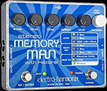 Electro Harmonix Stereo Memory Man With Hazarai Guitar Pedal Stomp Box