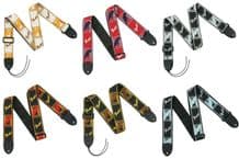 FENDER 2" Monogrammed Guitar Strap with Leather End Caps - choice of 6 Styles