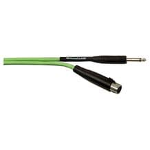 Fluorescent Green Microphone Cable XLR-JACK PLUG 6 metres long
