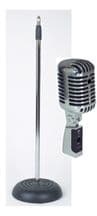 NJD Vintage Style 'Elvis' Retro Microphone with Padded Case & Matching Stand Package