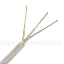 ROUND 3 Core Crystal Clear Transparent Electrical Lighting Cable - .75mm  6 amp