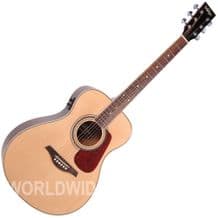 Vintage VE300N Electro Acoustic Guitar - natural finish - Brand New